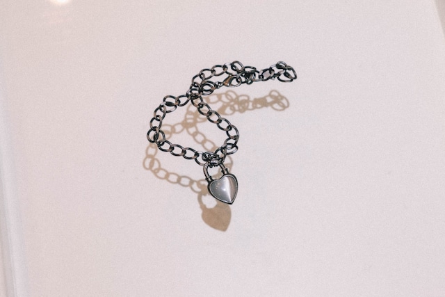 Never End® Chain Choker/Necklace Silver/ White #1755　ネバー・エンド　チョーカー/シルバー/ホワイト