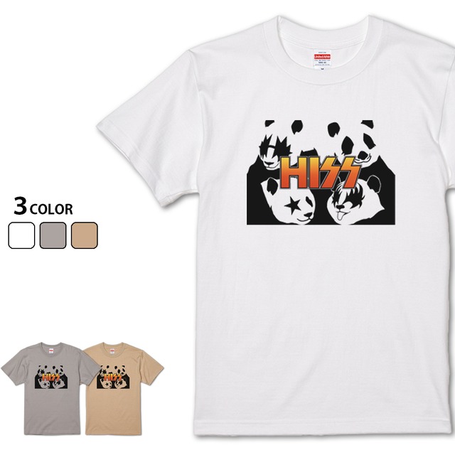 【HISS：PANDA】 HISSシリーズ ロックパンダTシャツ