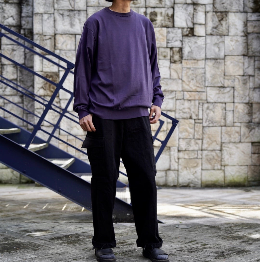 COMOLI(コモリ)/18G クルーネックニット-fade navy-(X01-06021) | Signs