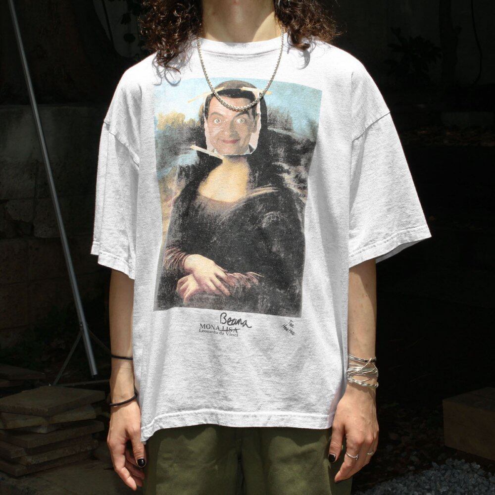 Mr. Bean Vintage Mona Lisa Parody T-shirt [Mr. Bean] [Late 1990s
