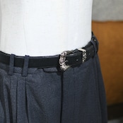 western black leather belt