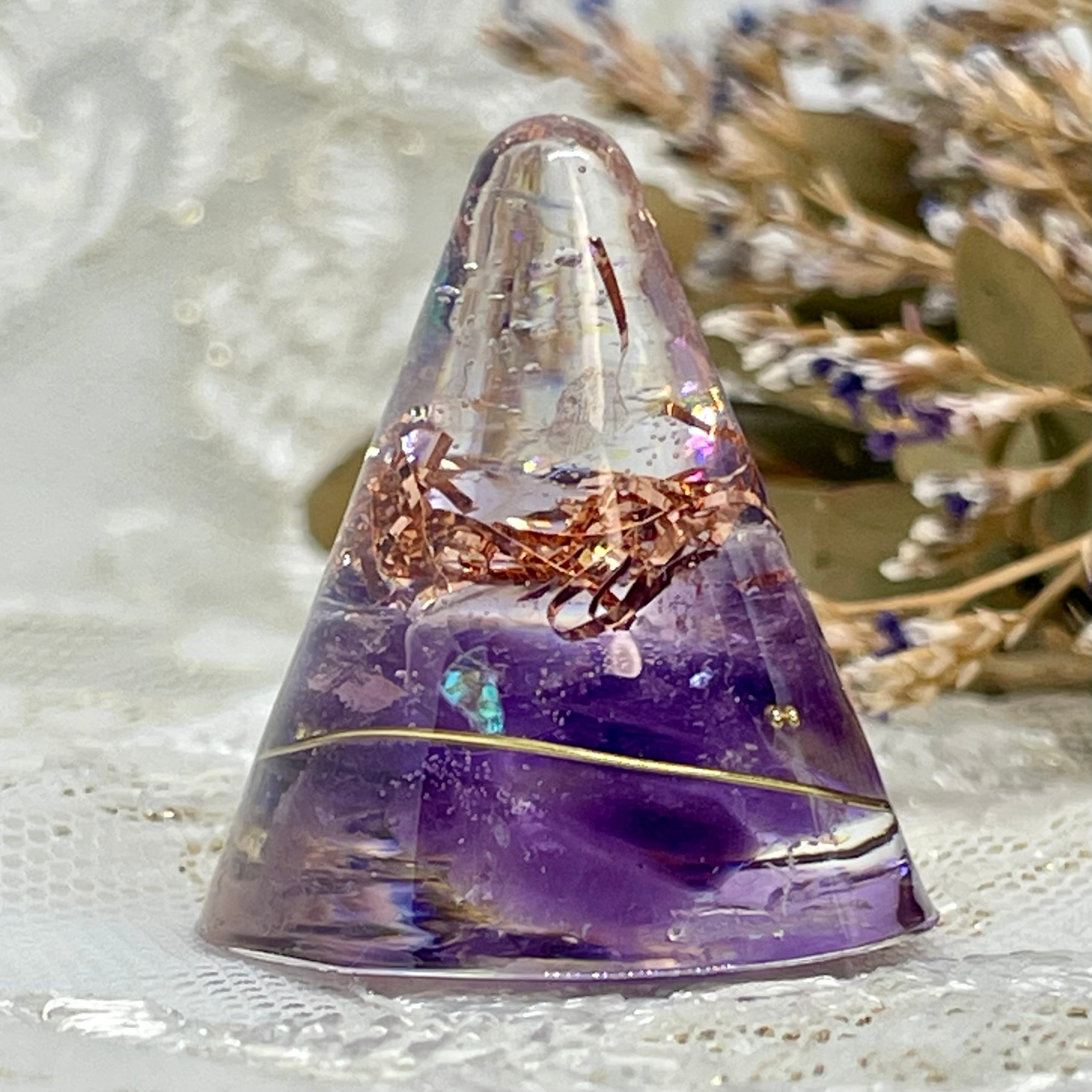 ミニ円錐オルゴナイト【ラピスラズリ】 | オルゴナイト工房☆癒しの空間