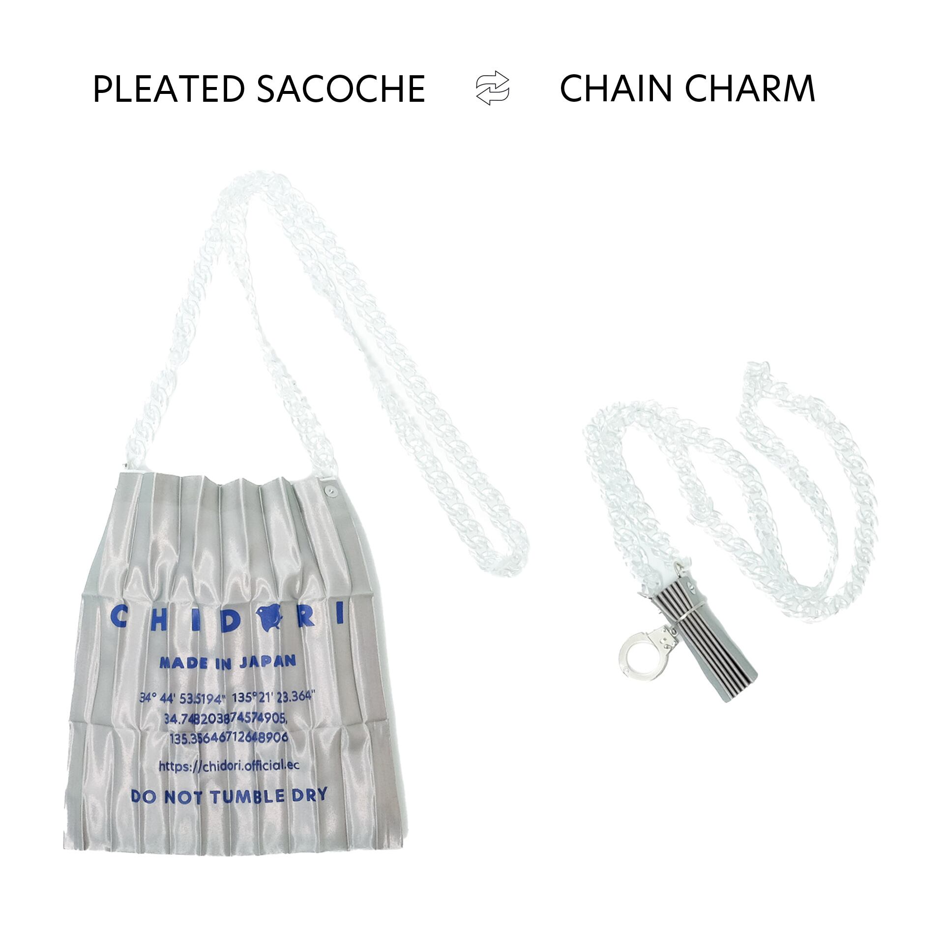 チェーンプリーツサコッシュ Chain pleated sacoche | CHIDORI