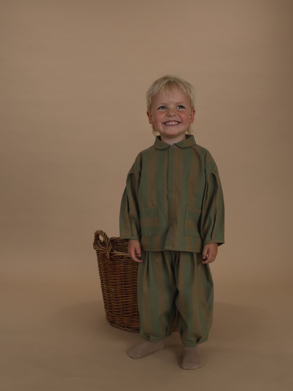 organiczoo STRIPES RESORT セットアップ 水色 2-3y Stripes Resort