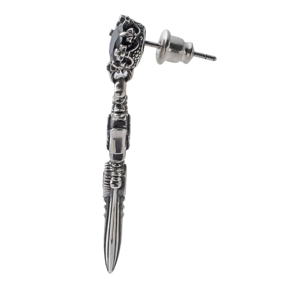 クロスソードピアス 片耳用 ACE0183 Cross sword earrings シルバー