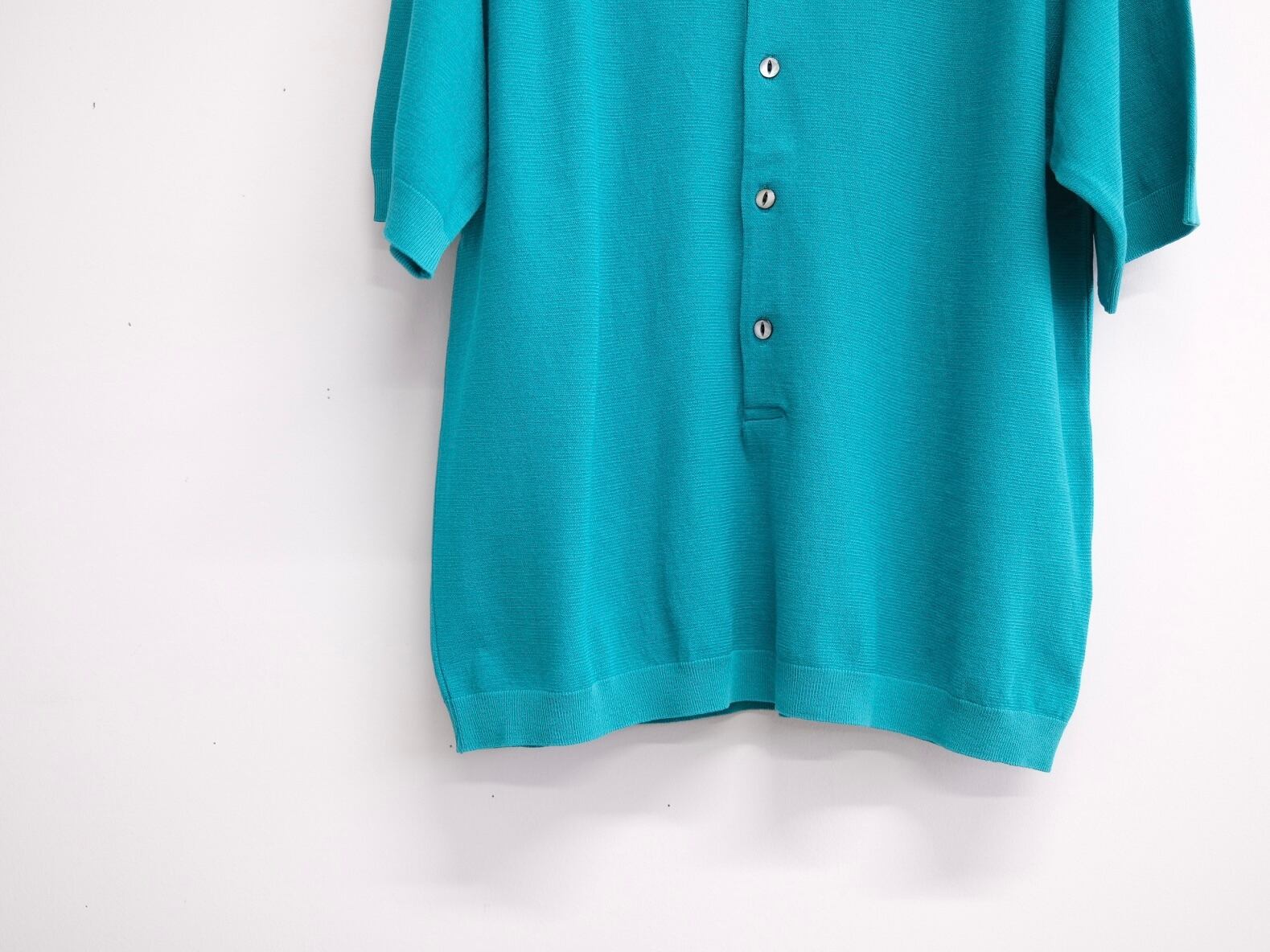 ULTERIOR” TWISTED COTTON KNIT P/S PEACOCK GREEN” | Lapel online store
