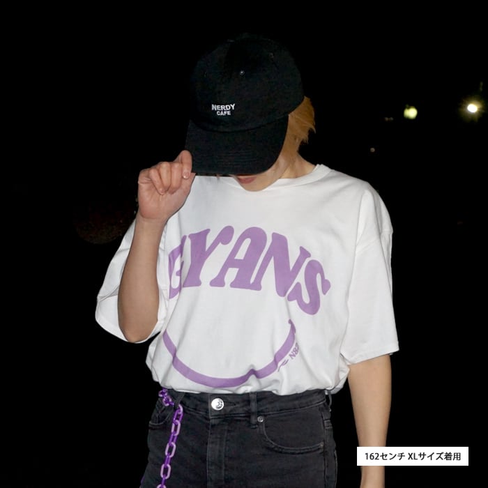 <スタンダードサイズ> GYANS Tシャツ "ビッグスマイル"(フロントロゴ)