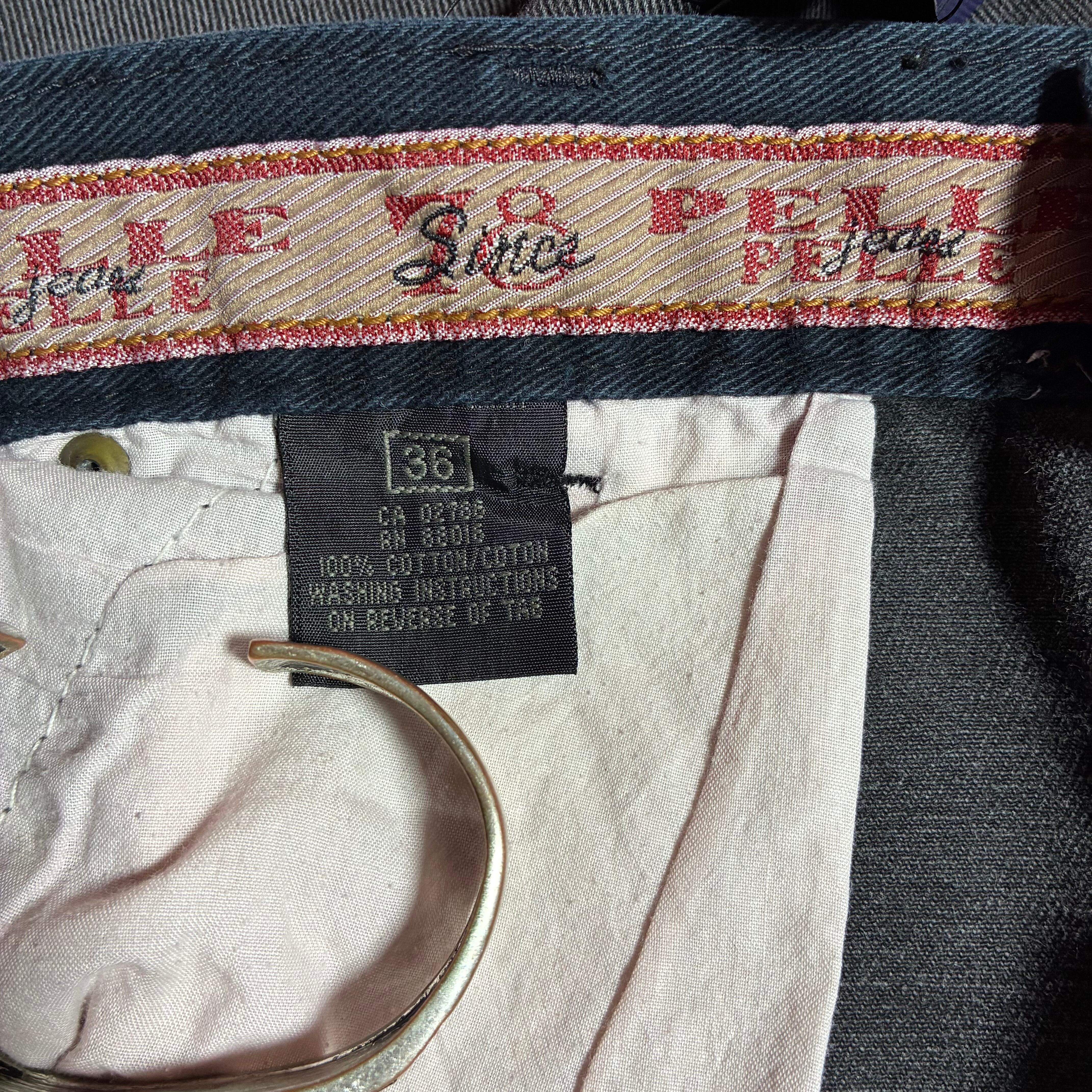 PELLE PELLE Hip Hop ブラックデニムショーツ 膝下 W36 ペレペレ