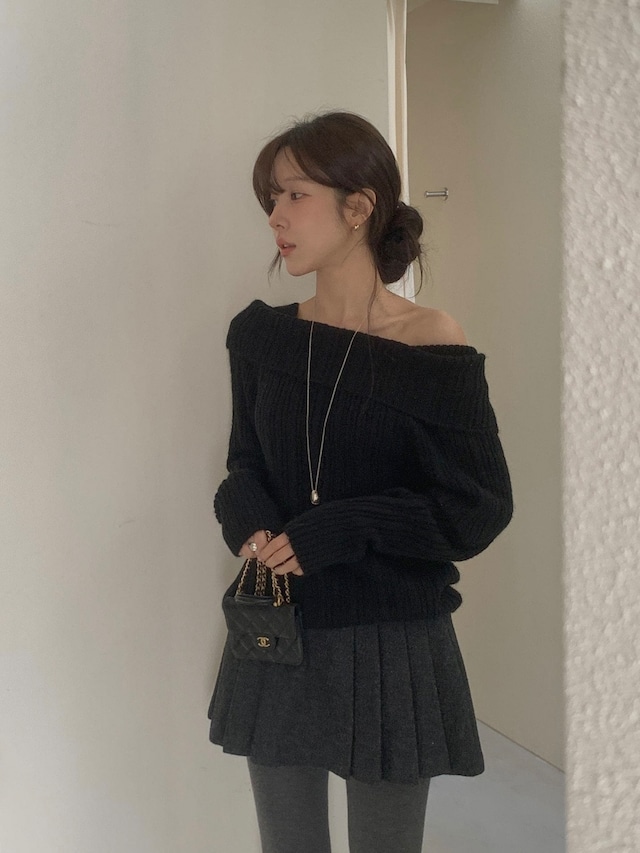 (予約) miel / Is Off Knit 4color