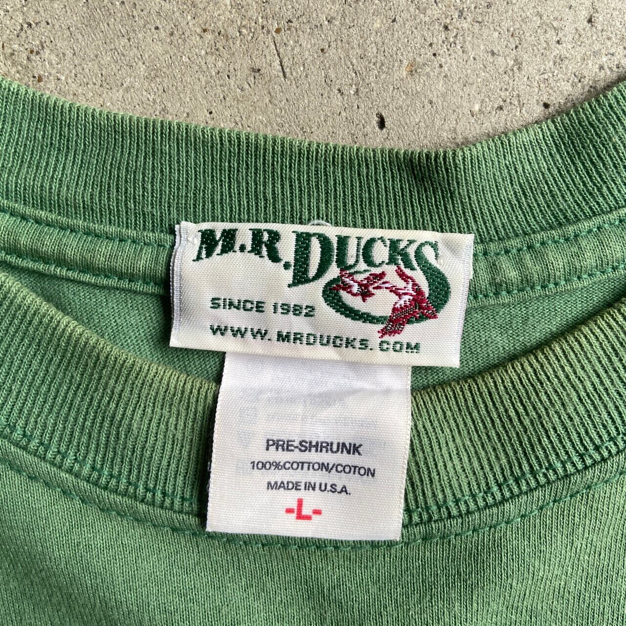 USA製 M.R.DUCKS 鳥 アニマル プリント Tシャツ メンズL 古着 両面 ...