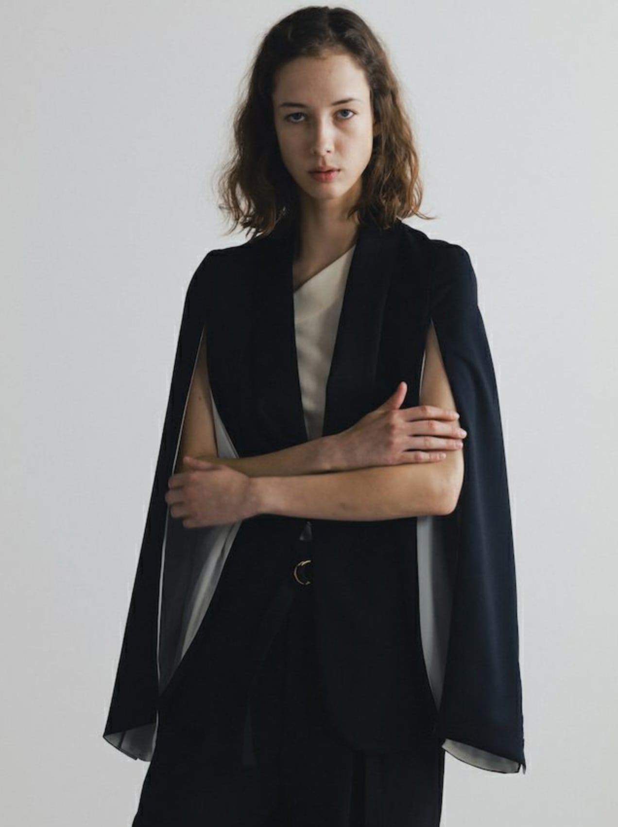【MURRAL】Slit sleeve jacket(black)
