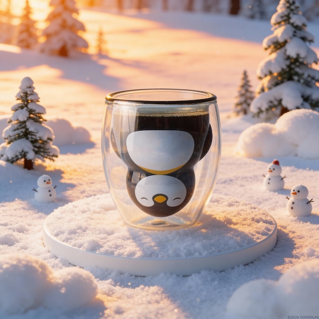 5周年記念フェア 「ペンギン（ブラック）」 希少な黒ガラスを使用 【子ペンギンとペアで持ちたい！ 】残りわずか