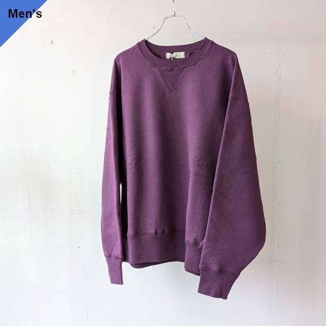 Siora 100年起毛スウェットクルー Brushed lining seamless sweat (Dark plum)