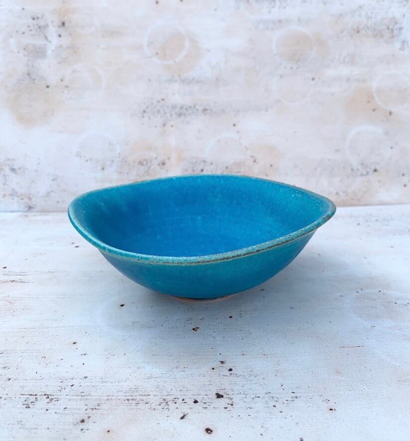 お値下げしました⤵信楽焼　傘立て  トルコブルー 高さ４７cm お値下げしました⤵信楽焼傘立て トルコブルー 高さ47cm