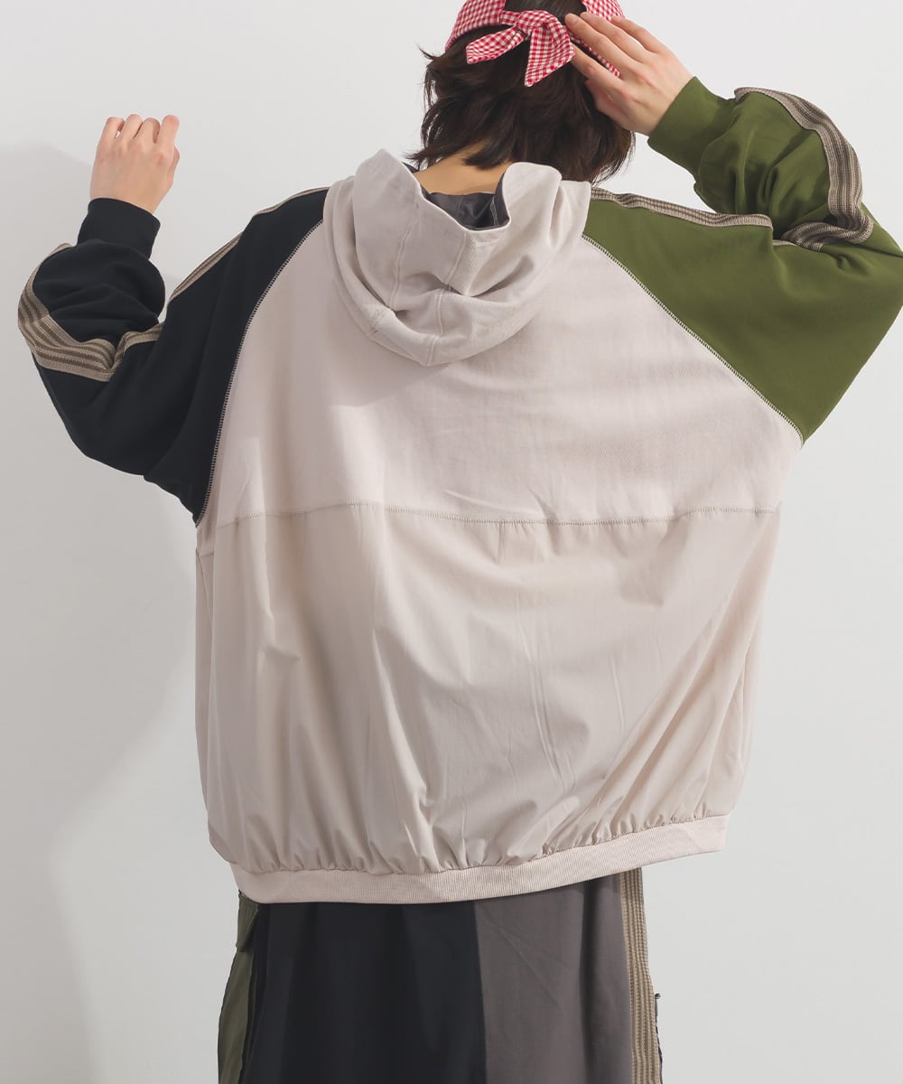 K261046 シルケットツイルトラックZIPパーカー / Silket Twill Track