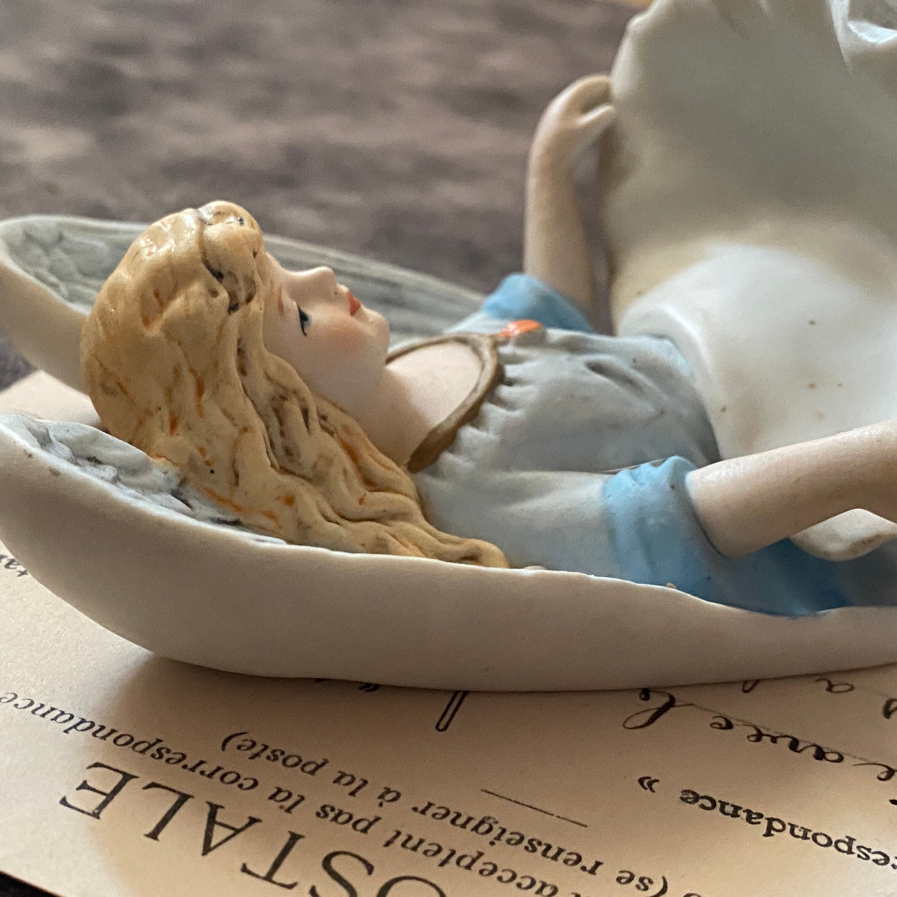 フランス窯アンティークエンジェル聖水盤【The Pale Blue Healing