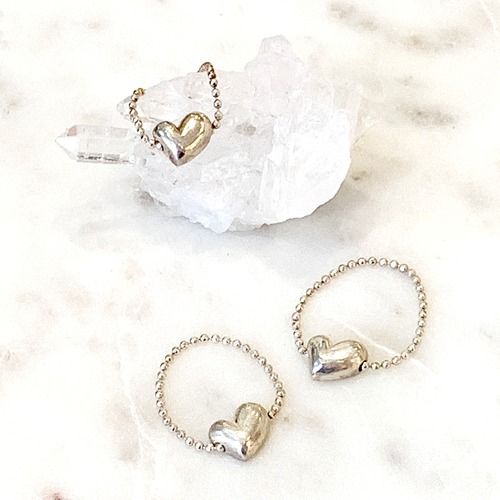 heart chain rings