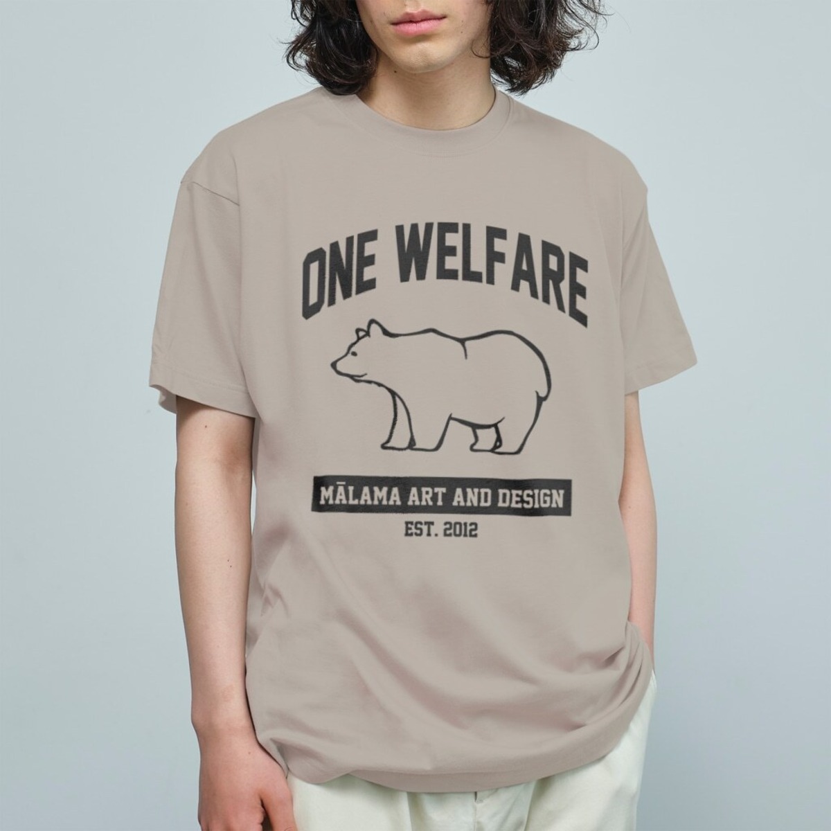 受注生産】Organic Cotton T-Shirt【ONE WELFARE ヒグマ】クマを守る 