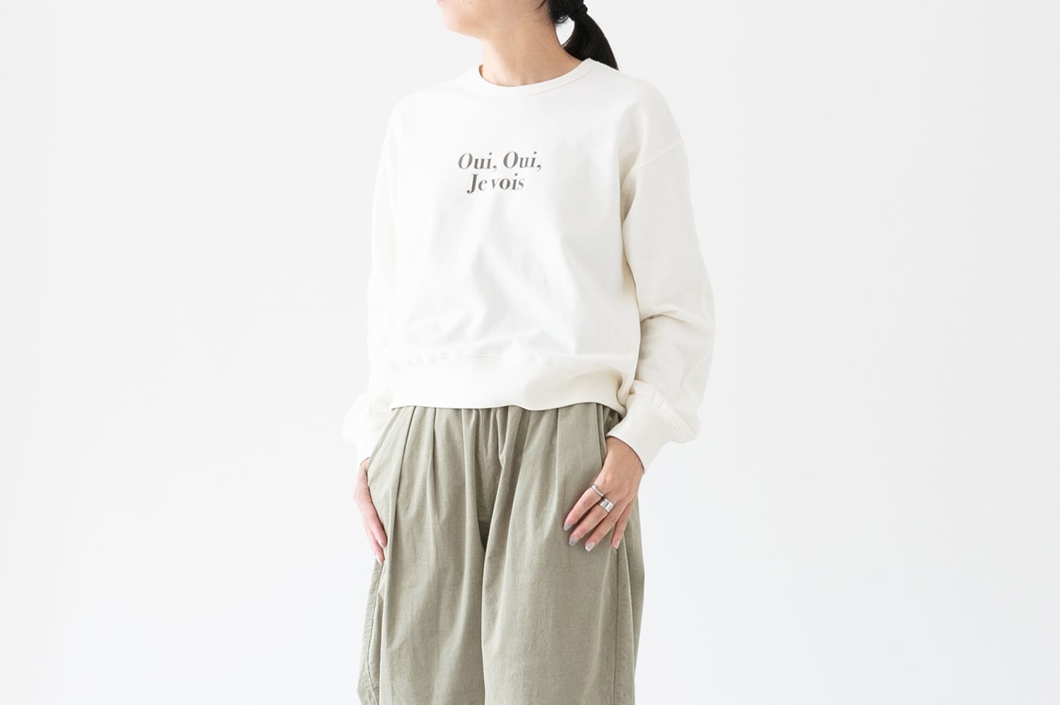 le vent souffIe スエット トレーナー SALE スウェット le vent souffle ルヴァンスフル 裏微起毛プリント