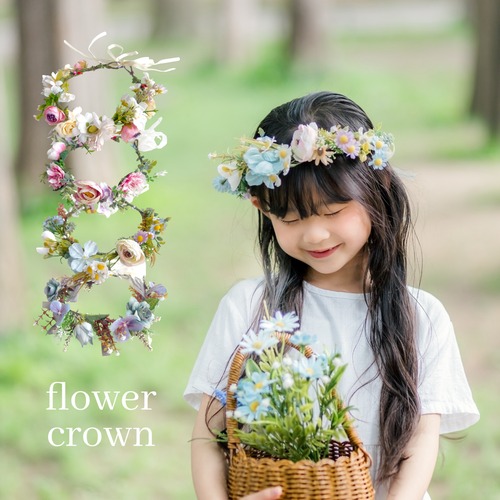 "即納"Flower crown [4type] : 花冠 造花  フラワークラウン ヘッドアクセ