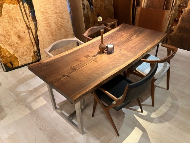 ウォールナット_1800×790-770-795×51_青山店_テーブル天板/一枚