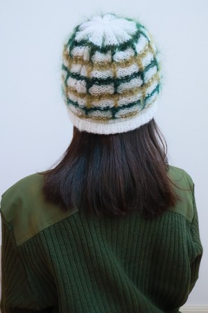 Handmade Mohair Knit Beanie – Forest & Milk