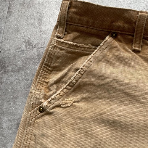 メキシコ製 ブラウン ダブルニー Carhartt B136 BRN 38×32 詳細写真11