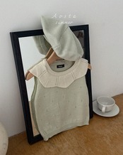 【取寄/韓国直送】Aosta 26/SM ニットフリルノースリーブ｜夏服｜韓国子供服