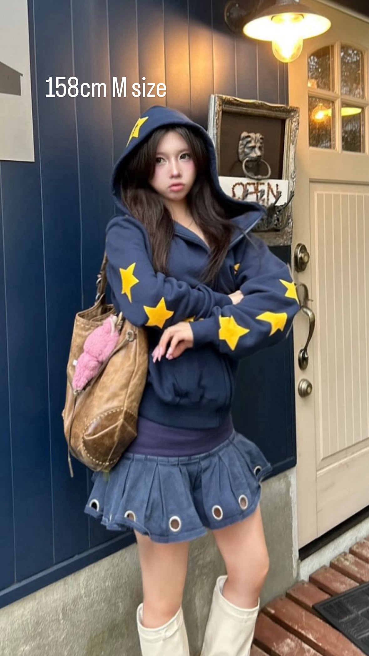 Shhh Design Zip Hoodie (Navy) | Pay ID