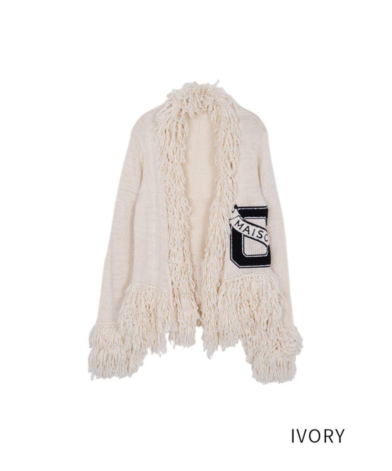 フラッグCロゴフリンジカーディガン (IVORY) CQ-47115
