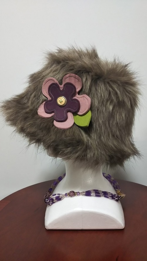 ロングコートのボリュームクロッシェ ハンドメイド