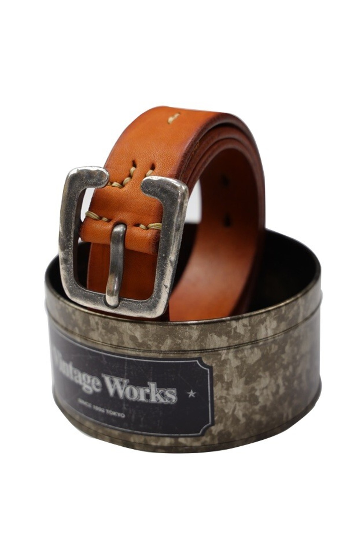 Vintage Works ヴィンテージワークス Leather belt 7Hole レザーベルト 7ホール 茶芯 DH5536