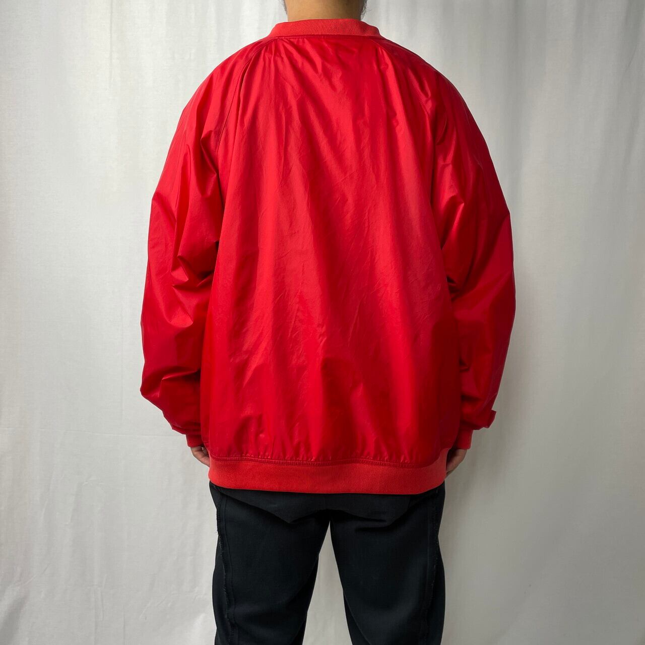 00年代 adidas TEAM アディダス パフォーマンスロゴ Vネック ナイロン