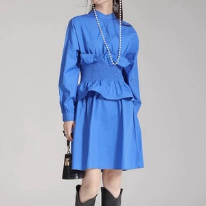 フリルシャツワンピース　A0080