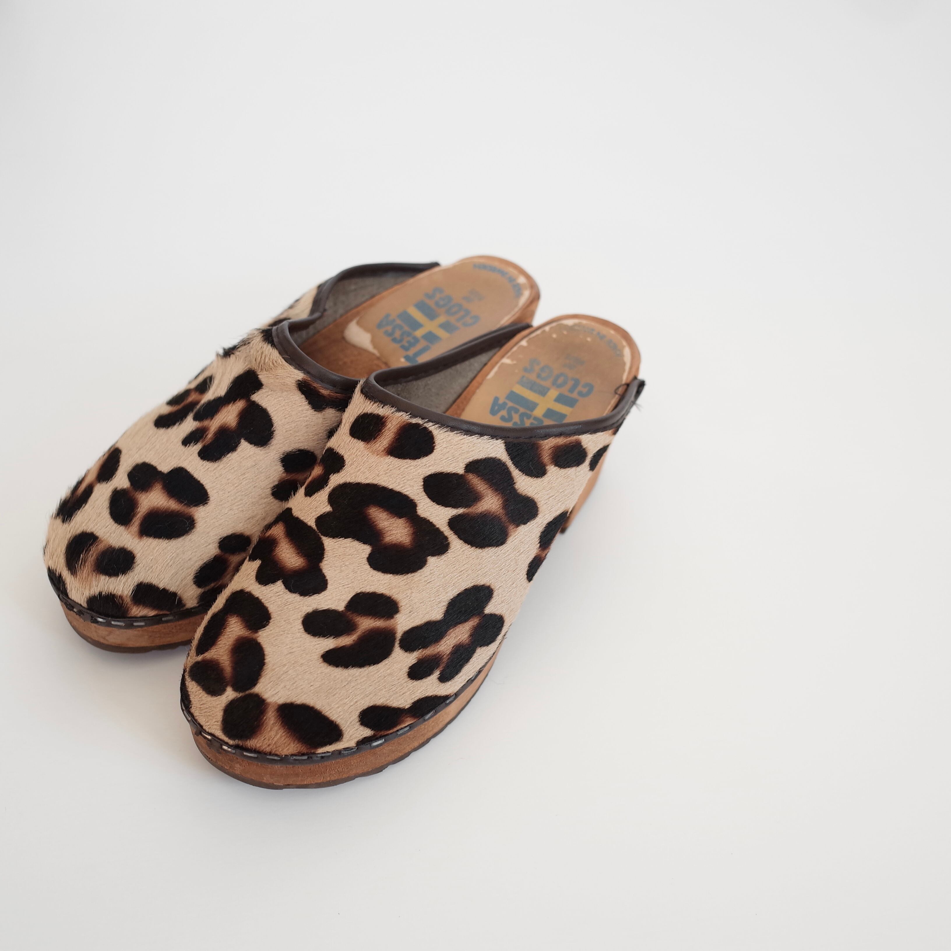 TESSA CLOGS leopard sabo