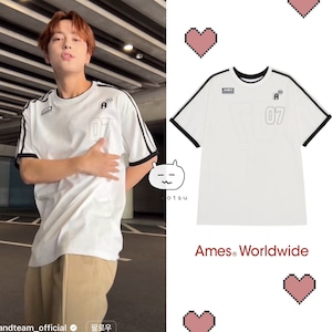 再入荷!★&TEAM タキ 着用!!【AMES-WORLDWIDE】SPORTY NUMBER TEE WHITE