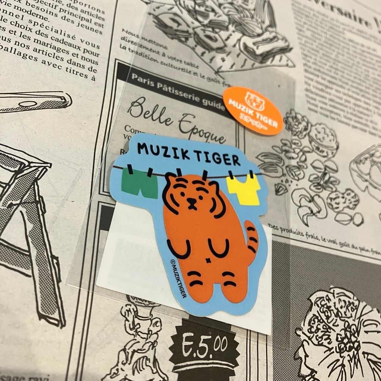 MUZIK TIGER ムジークタイガー 洗濯 ステッカー CA40