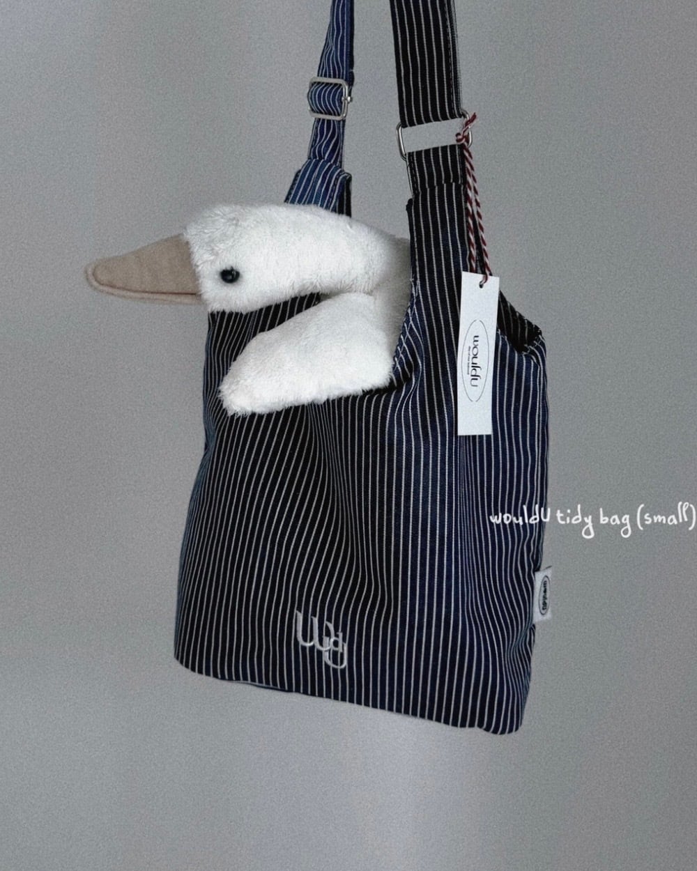 即納・送料無料【WouldU】small tidy bag / stripe Blue / ウッドユー
