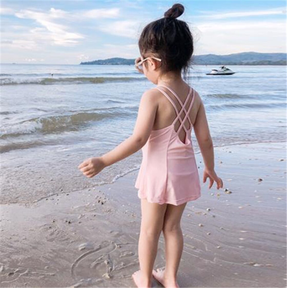 温泉 お出かけ ベアトップ 子供 水着 女の子 プリンセススタイル 