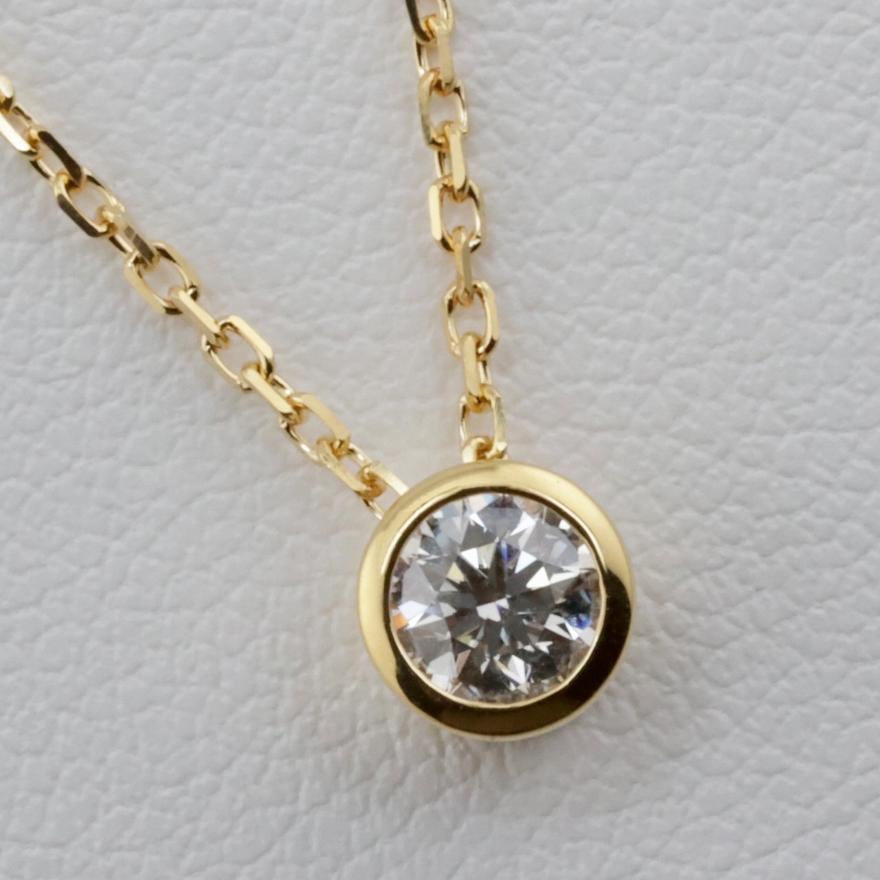 K18 YG ミキモト ダイヤモンド 0.27ct ネックレス 2.2g 0.27 F SI1 VG  