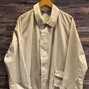 RALPH LAUREN SINGLE RAGLAN COTTON/NYLON BALMACAAN COAT 1990'S OLD