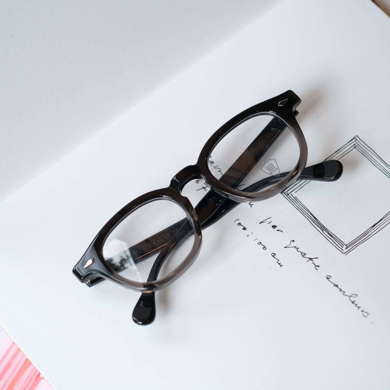 JULIUS TART OPTICAL】AR 48□22 - DARK BLACK FADE (LARGE) | SEESAW
