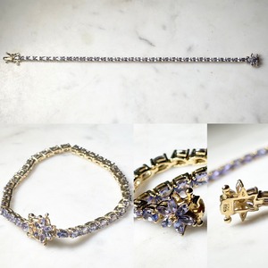 vintage silver × GP Tanzanite tennis bracelet