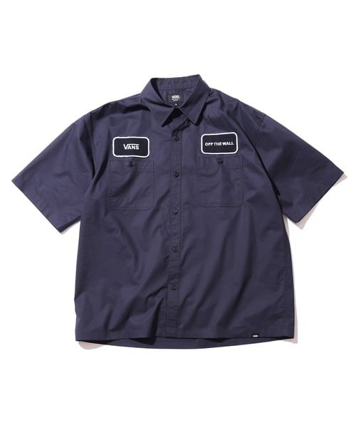 VANS (バンズ) M VANS WORK SHIRT ワークシャツ 121H1060300 ネイビー