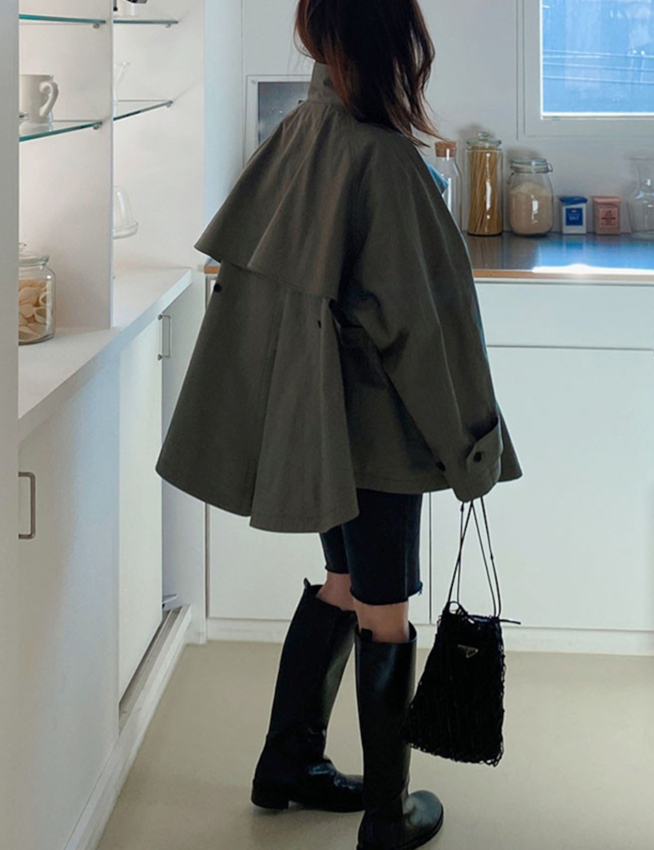 【新作5%OFF・3日間】Merci Half Trench-Coat_2colors