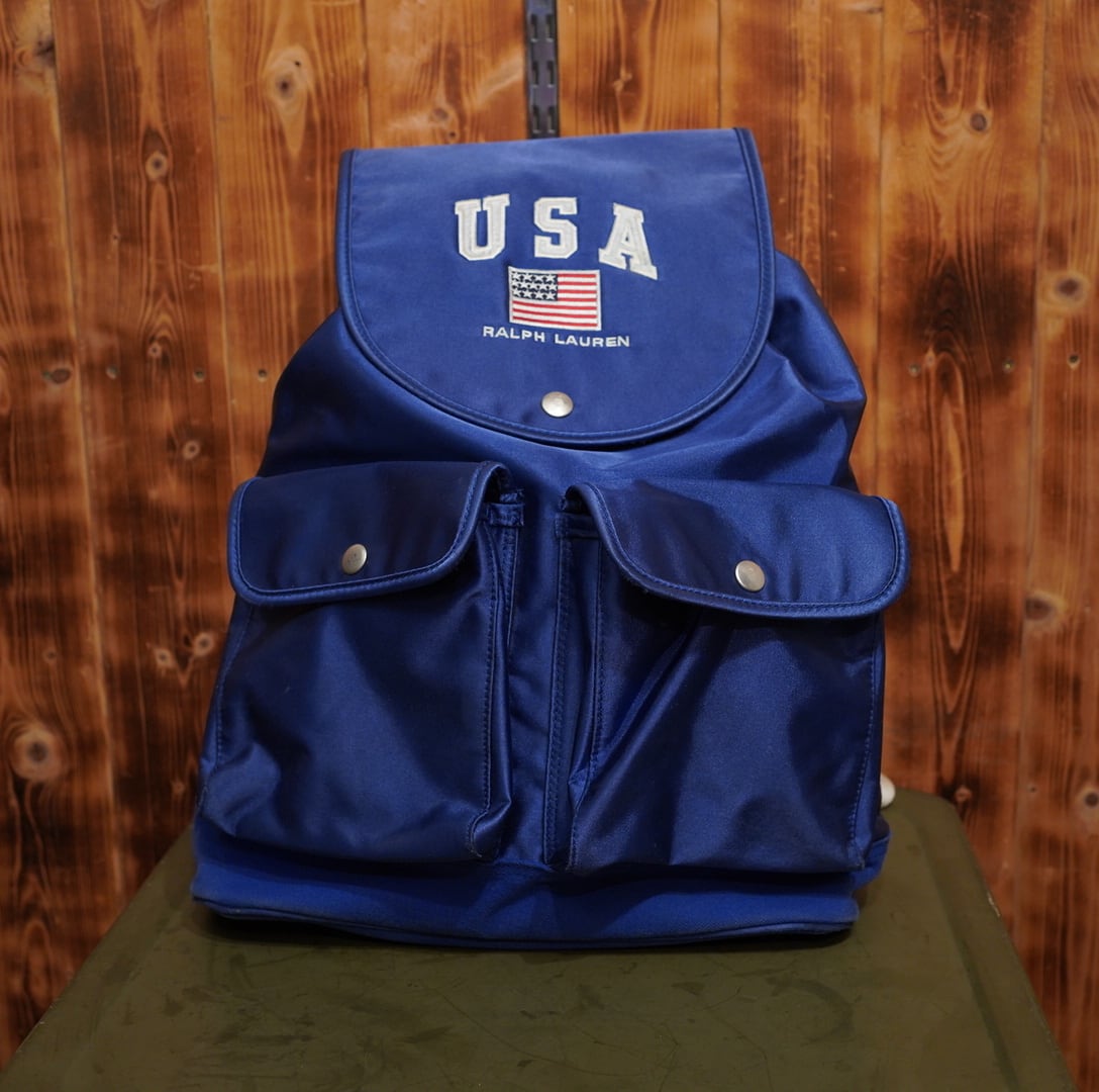 Ralph Lauren POLO SPORT ロゴ 巾着バッグ 90s polosport ralphlauren 巾着 バッグ ワンショルダー 鞄 /ポロ