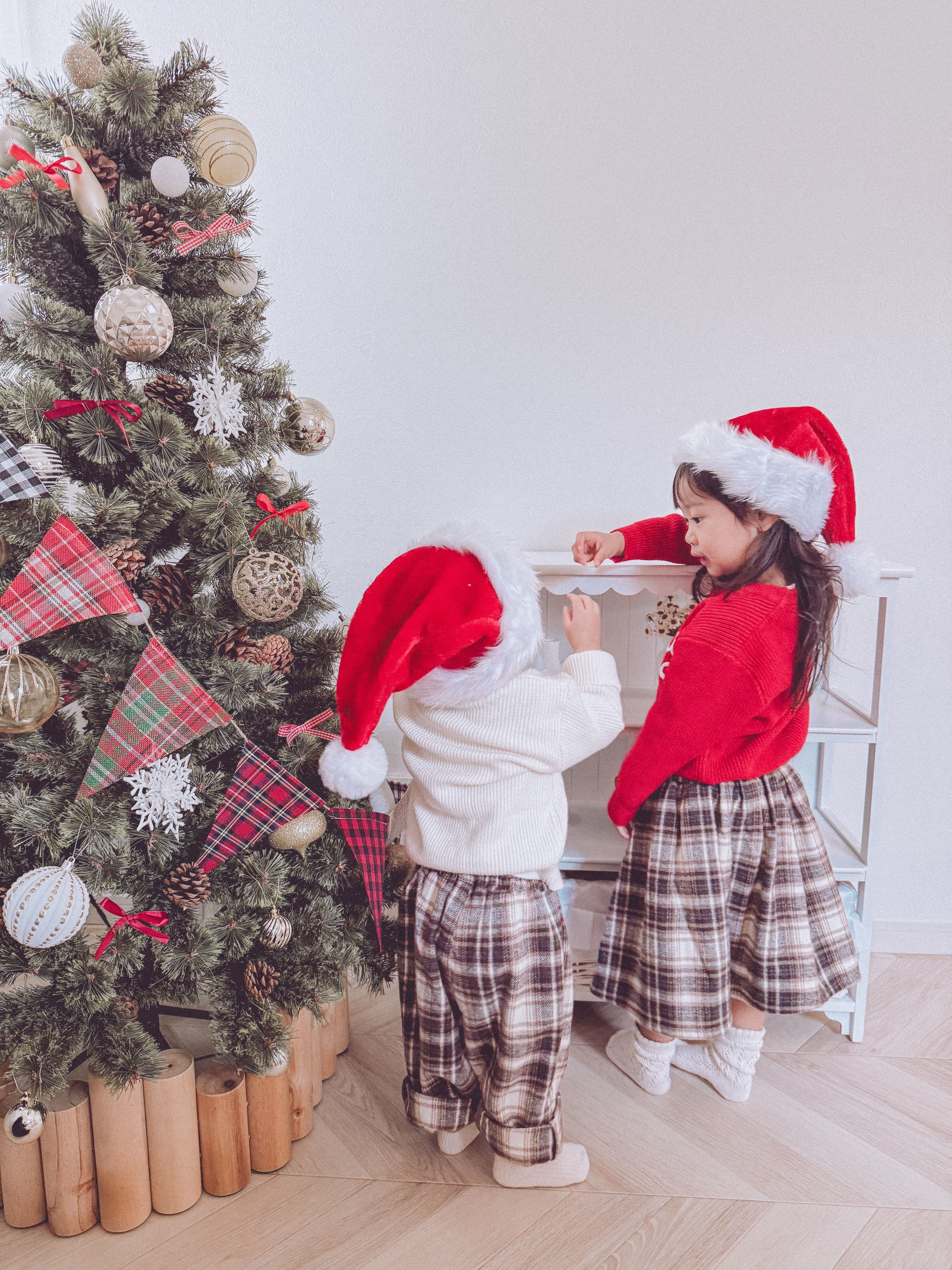 即納” Assort check garland [紐の長さ3.6m]: タータンチェック