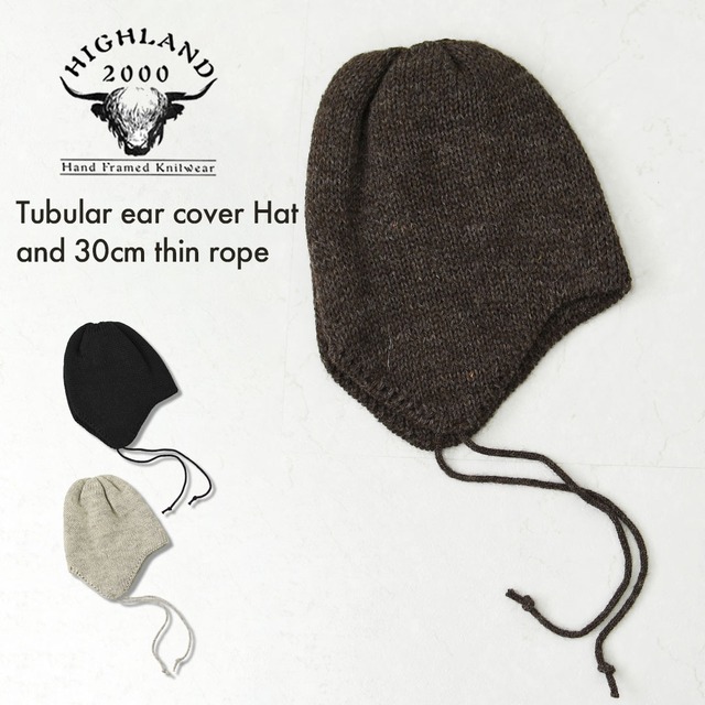 HIGHLAND2000 [ハイランド2000] Tubular ear cover Hat and 30cm thin rope [HL2630013] イヤーカバーニットハット 30cmロープ・ニット・ニット帽・耳当て付き・ロープ付き・秋冬アイテム・あったかアイテム・MEN'S / LADY'S [2026AW]