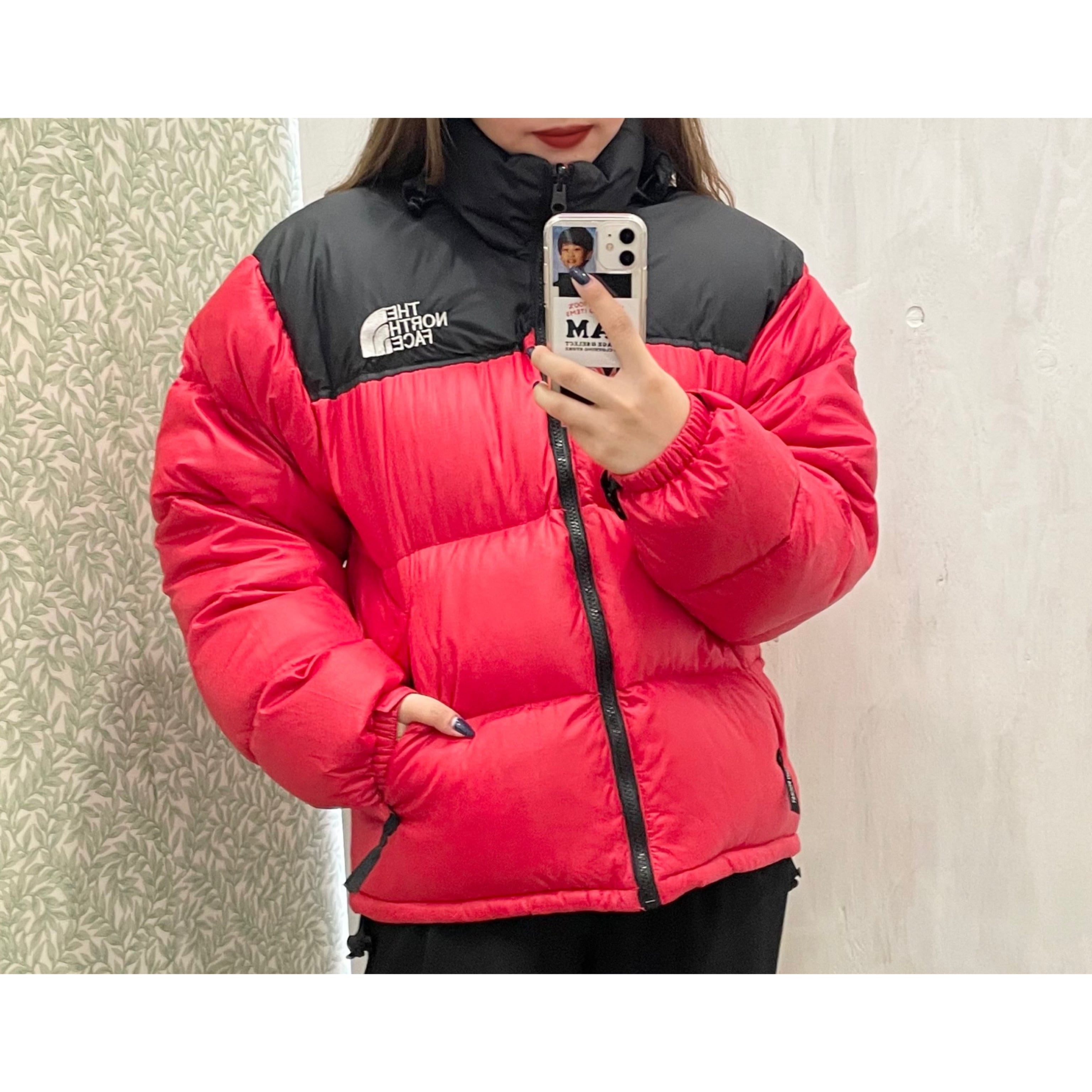 ノースフェイス North Face ダウン ジャケット アウター 赤 ノース