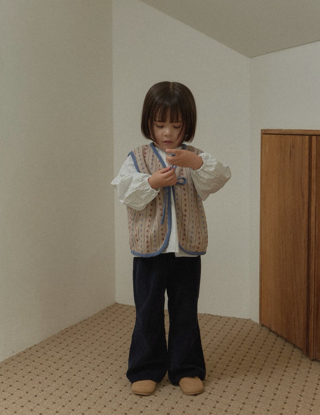 送料無料【予約】/  kidsビビブーツカットパンツ /lalaland